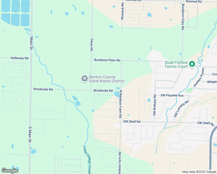 map of restaurants, bars, coffee shops, grocery stores, and more near 5600 Brookside Road in Bentonville