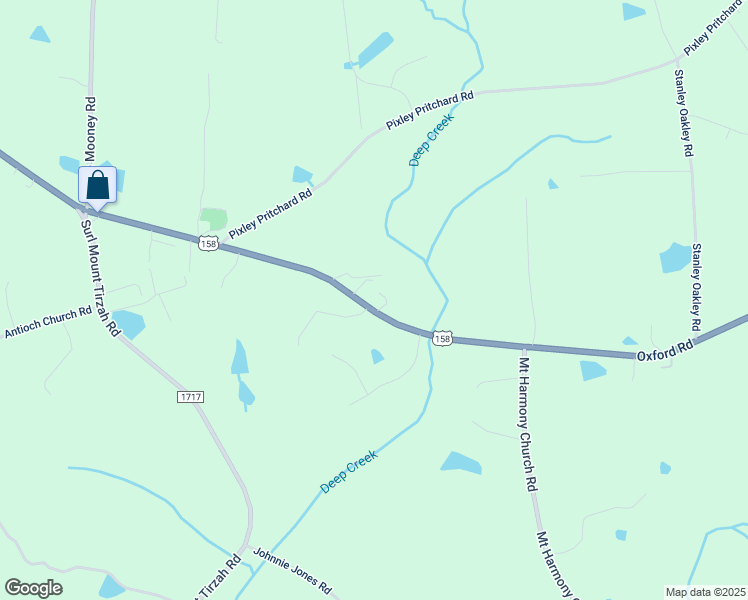 map of restaurants, bars, coffee shops, grocery stores, and more near 5835 Oxford Road in Timberlake