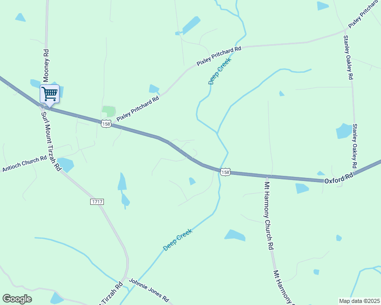 map of restaurants, bars, coffee shops, grocery stores, and more near 5835 Oxford Road in Timberlake