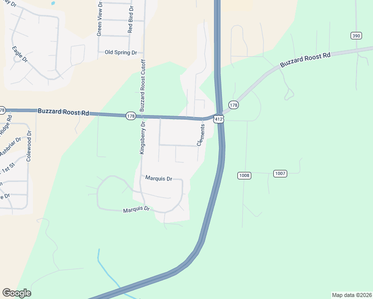 map of restaurants, bars, coffee shops, grocery stores, and more near 135 Woodland Ave in Mountain Home