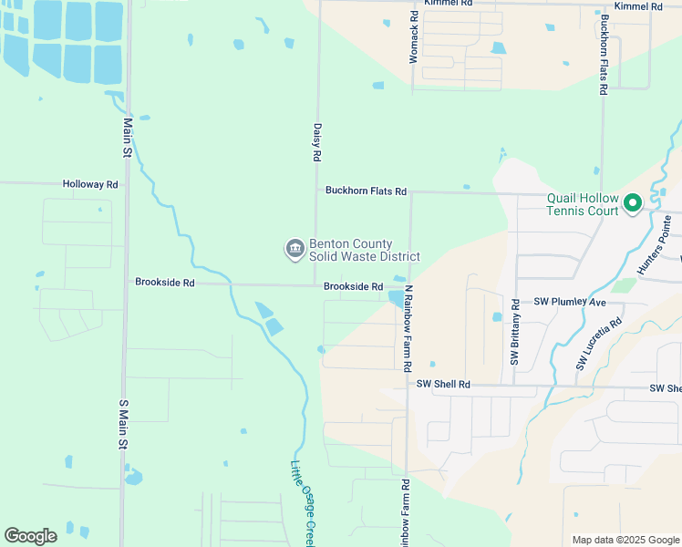 map of restaurants, bars, coffee shops, grocery stores, and more near 5600 Brookside Road in Bentonville