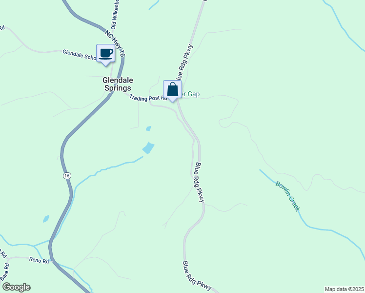 map of restaurants, bars, coffee shops, grocery stores, and more near 498 Pony Farm Road in West Jefferson