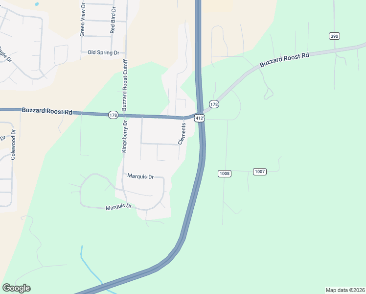 map of restaurants, bars, coffee shops, grocery stores, and more near 144 Clements in Mountain Home