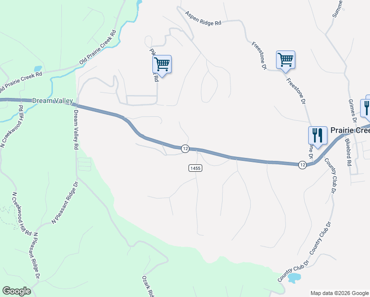 map of restaurants, bars, coffee shops, grocery stores, and more near 13829 Phillips Road in Little Flock