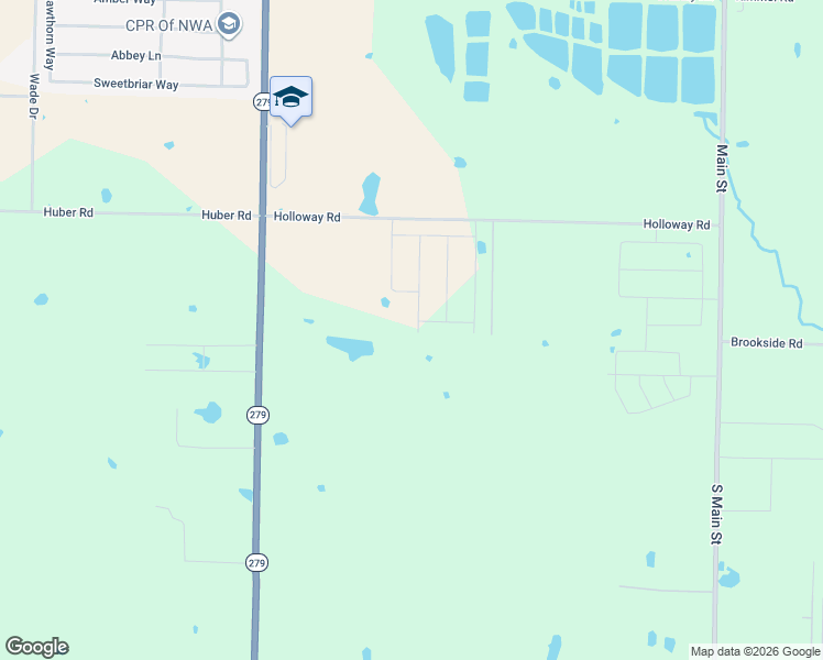 map of restaurants, bars, coffee shops, grocery stores, and more near 12229 County Road 570 in Centerton