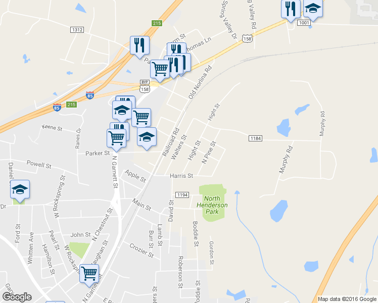 map of restaurants, bars, coffee shops, grocery stores, and more near 1251 Hight Street in Henderson