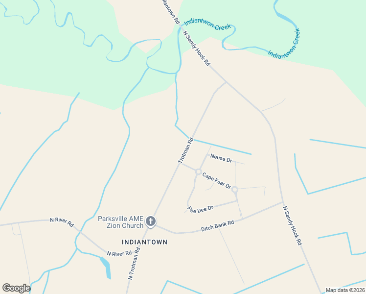 map of restaurants, bars, coffee shops, grocery stores, and more near 615 Trotman Road in Shawboro