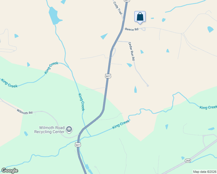 map of restaurants, bars, coffee shops, grocery stores, and more near 7753 U.S. 601 in Dobson