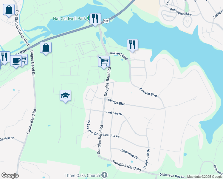 map of restaurants, bars, coffee shops, grocery stores, and more near 138 Cape Private Circle in Gallatin