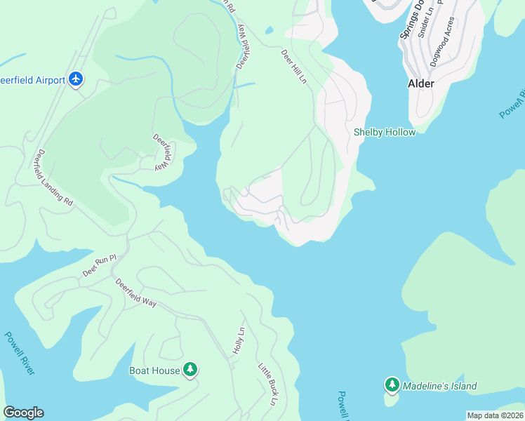 map of restaurants, bars, coffee shops, grocery stores, and more near 131B East Deer Village Lane in LaFollette