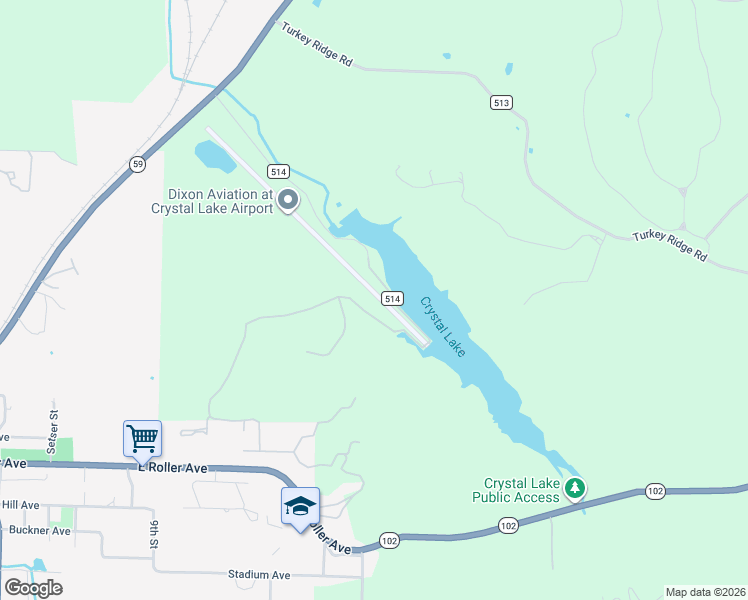 map of restaurants, bars, coffee shops, grocery stores, and more near 2140 Crystal Lake Drive in Decatur
