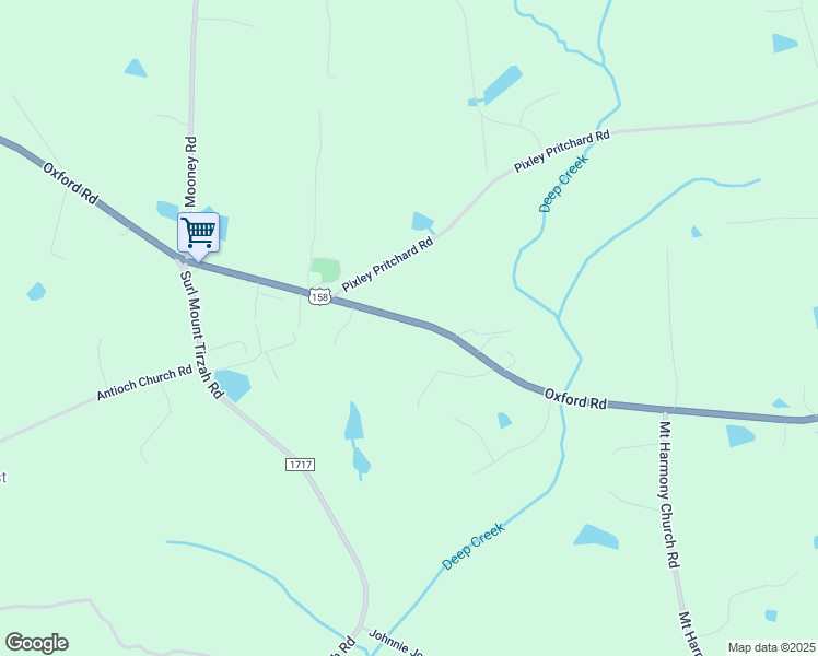 map of restaurants, bars, coffee shops, grocery stores, and more near 5630 Oxford Road in Timberlake