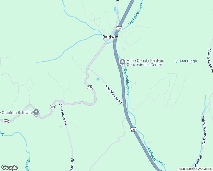 map of restaurants, bars, coffee shops, grocery stores, and more near Frank Edwards Road in Ashe County