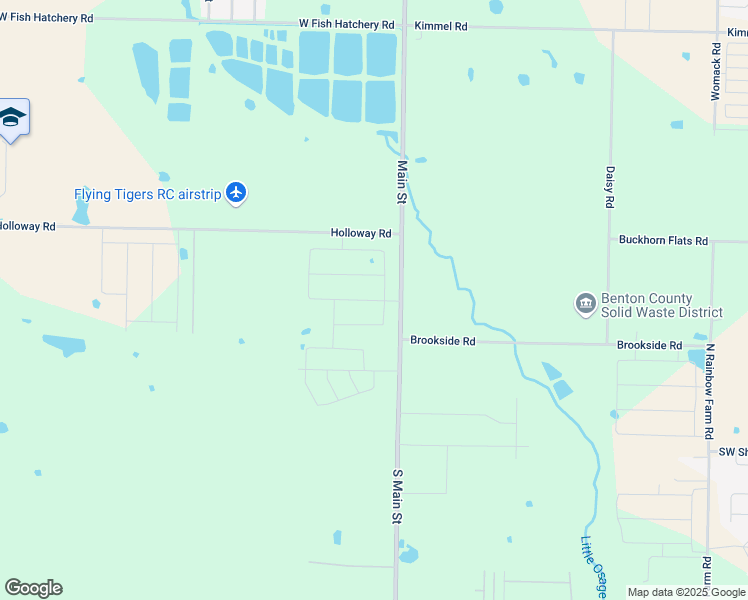 map of restaurants, bars, coffee shops, grocery stores, and more near 210 Grove Lane in Bentonville