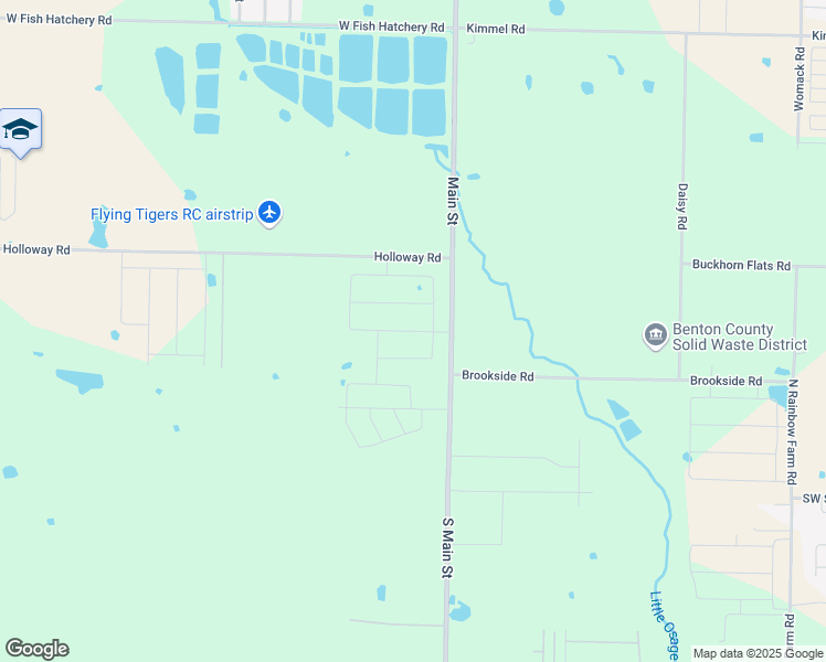 map of restaurants, bars, coffee shops, grocery stores, and more near Grove Lane in Bentonville