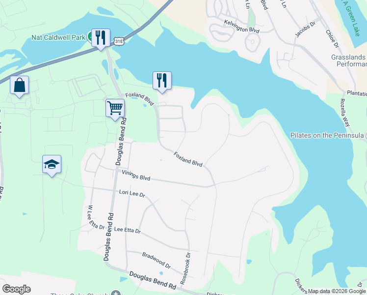 map of restaurants, bars, coffee shops, grocery stores, and more near 1308 Reynard Drive in Gallatin