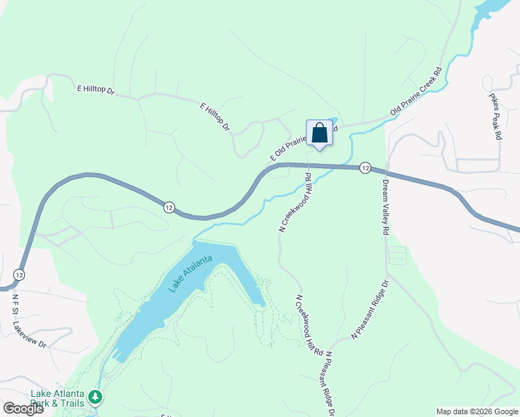 map of restaurants, bars, coffee shops, grocery stores, and more near 1400 Prairie Creek Drive in Rogers