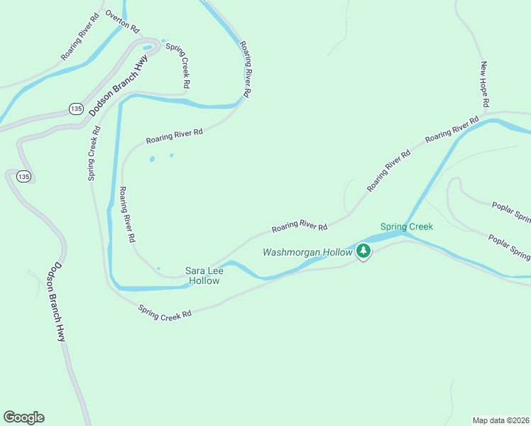 map of restaurants, bars, coffee shops, grocery stores, and more near 4065 Roaring River Road in Hilham