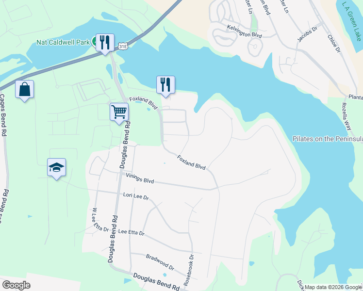 map of restaurants, bars, coffee shops, grocery stores, and more near 1307 Reynard Drive in Gallatin