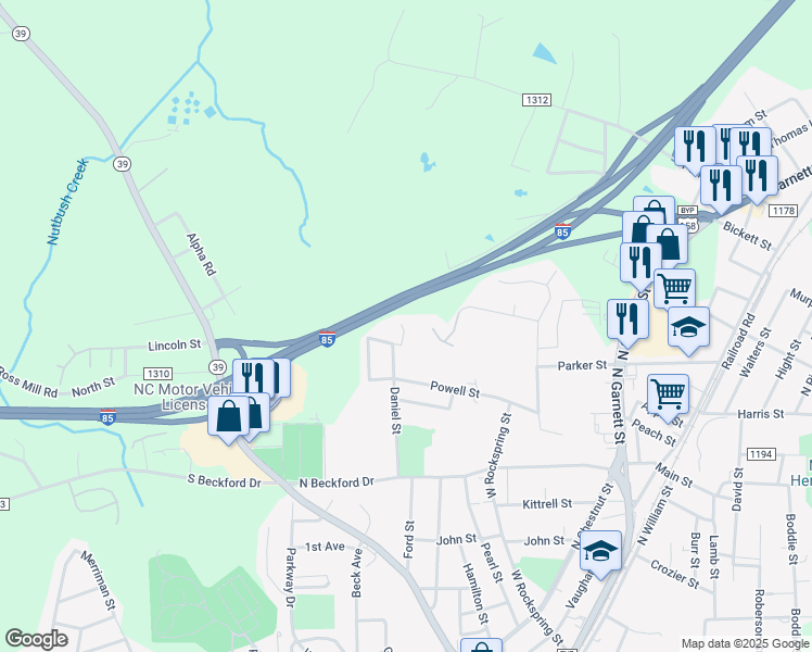 map of restaurants, bars, coffee shops, grocery stores, and more near 200 Holly Court in Henderson