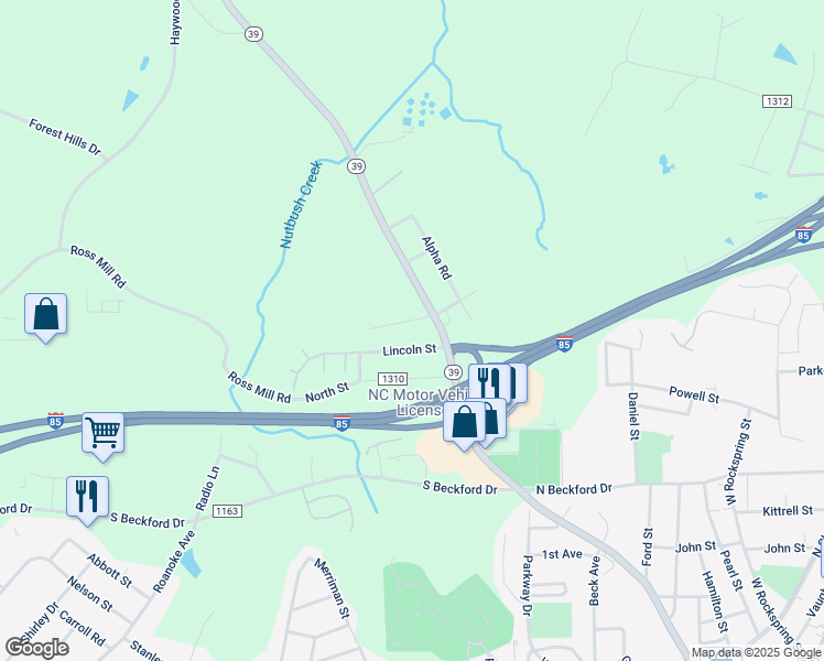 map of restaurants, bars, coffee shops, grocery stores, and more near 109 Omega Road in Henderson
