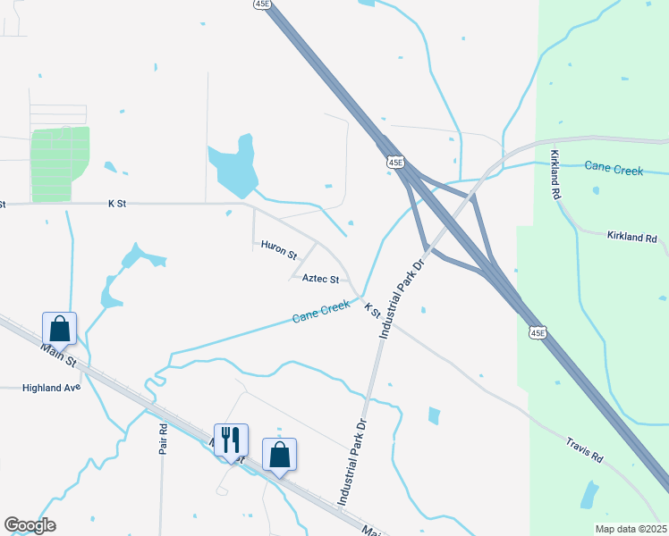 map of restaurants, bars, coffee shops, grocery stores, and more near 113 Aztec Street in Martin