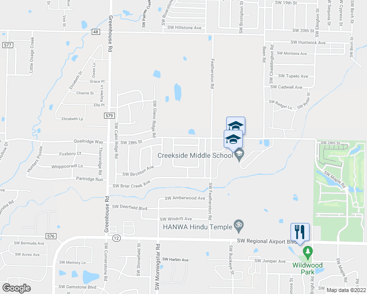 map of restaurants, bars, coffee shops, grocery stores, and more near 3103 Southwest Wargate Avenue in Bentonville