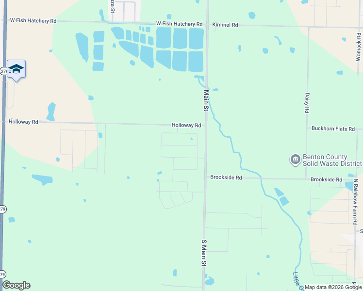 map of restaurants, bars, coffee shops, grocery stores, and more near 210 Grove Lane in Bentonville
