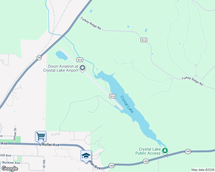 map of restaurants, bars, coffee shops, grocery stores, and more near 2140 Crystal Lake Drive in Decatur