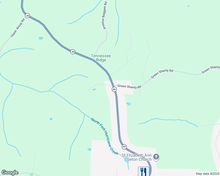 map of restaurants, bars, coffee shops, grocery stores, and more near 80 Tennessee 49 in Tennessee Ridge