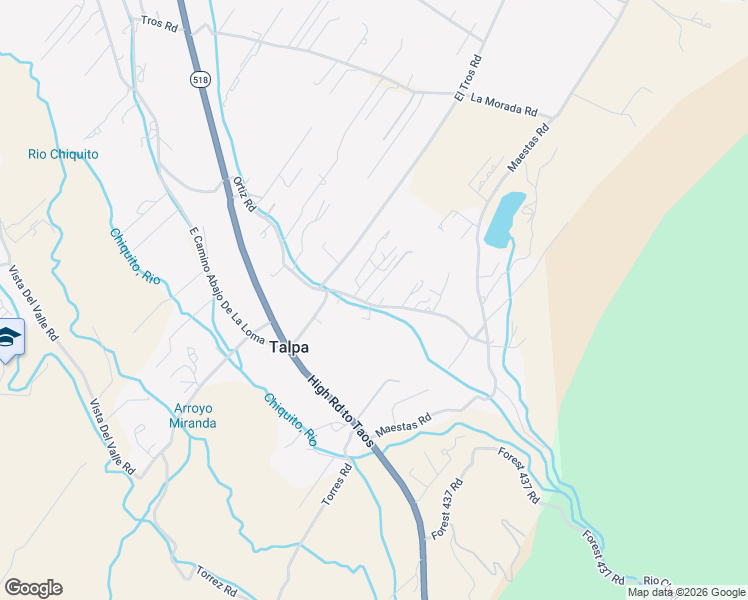 map of restaurants, bars, coffee shops, grocery stores, and more near 34 Archuleta Road in Ranchos de Taos