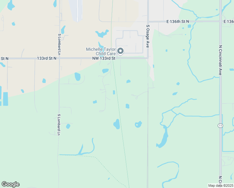 map of restaurants, bars, coffee shops, grocery stores, and more near Osage Praire Trail in Skiatook