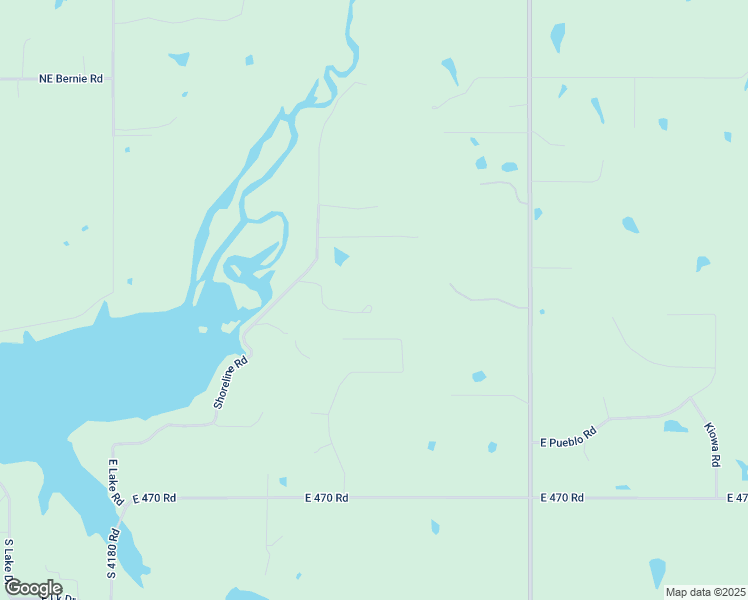 map of restaurants, bars, coffee shops, grocery stores, and more near 15575 East 463 Road in Claremore