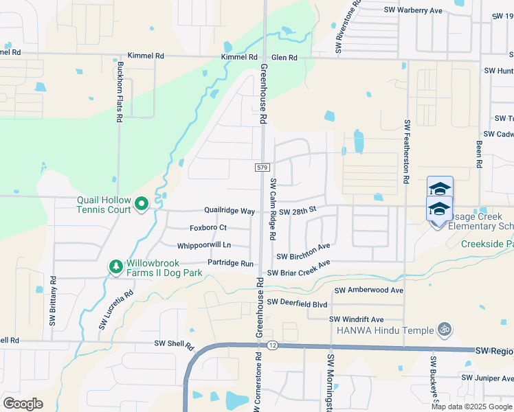 map of restaurants, bars, coffee shops, grocery stores, and more near 1761 Quailridge Way in Bentonville