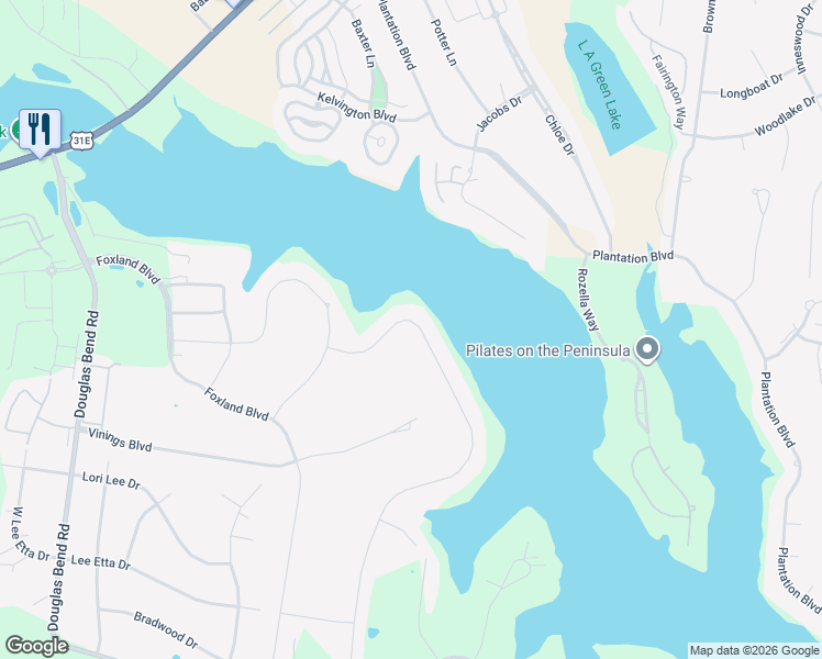 map of restaurants, bars, coffee shops, grocery stores, and more near 1456 Boardwalk Place in Gallatin