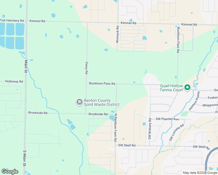 map of restaurants, bars, coffee shops, grocery stores, and more near 11145 County Road 577 in Bentonville