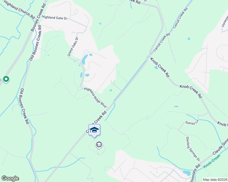 map of restaurants, bars, coffee shops, grocery stores, and more near 2701 Carroll Creek Road in Gray