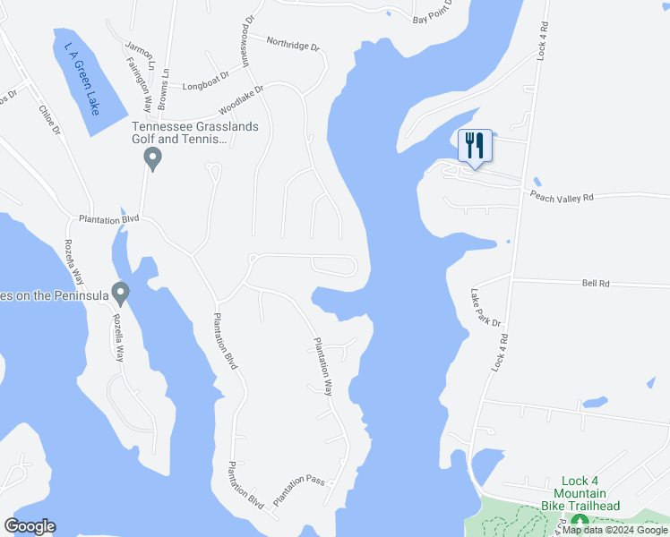 map of restaurants, bars, coffee shops, grocery stores, and more near 1015 Isaac Franklin Drive in Gallatin