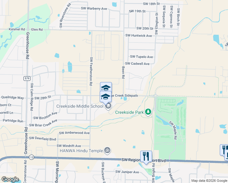 map of restaurants, bars, coffee shops, grocery stores, and more near 8802 Featherston Road in Bentonville