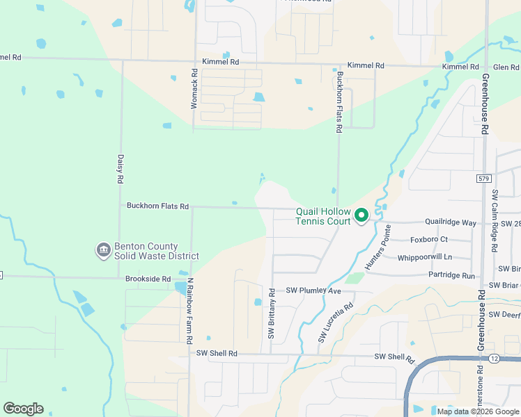 map of restaurants, bars, coffee shops, grocery stores, and more near County Road 577 in Bentonville