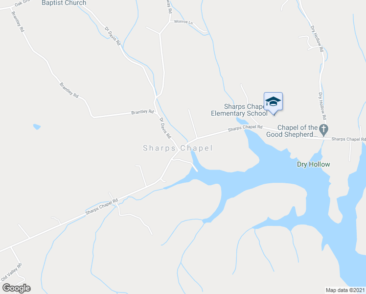 map of restaurants, bars, coffee shops, grocery stores, and more near Sharps Chapel Road in Sharps Chapel