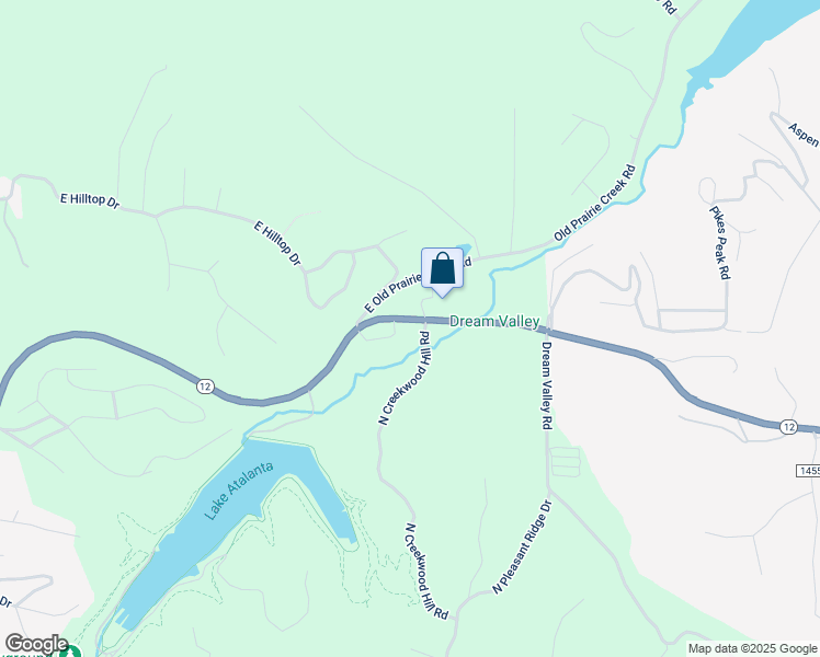 map of restaurants, bars, coffee shops, grocery stores, and more near 1620 Prairie Creek Drive in Rogers