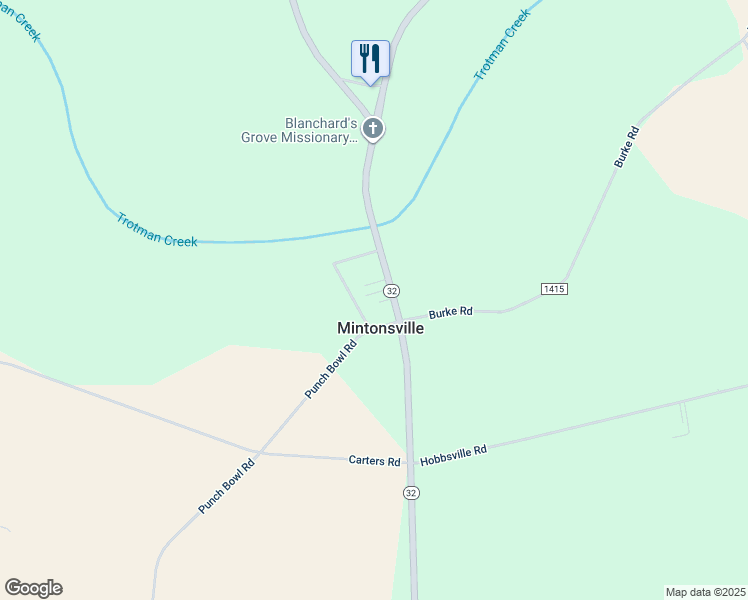 map of restaurants, bars, coffee shops, grocery stores, and more near 1423 North Carolina 32 in Hobbsville