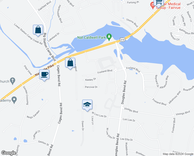 map of restaurants, bars, coffee shops, grocery stores, and more near 4048 Keeley Drive in Gallatin