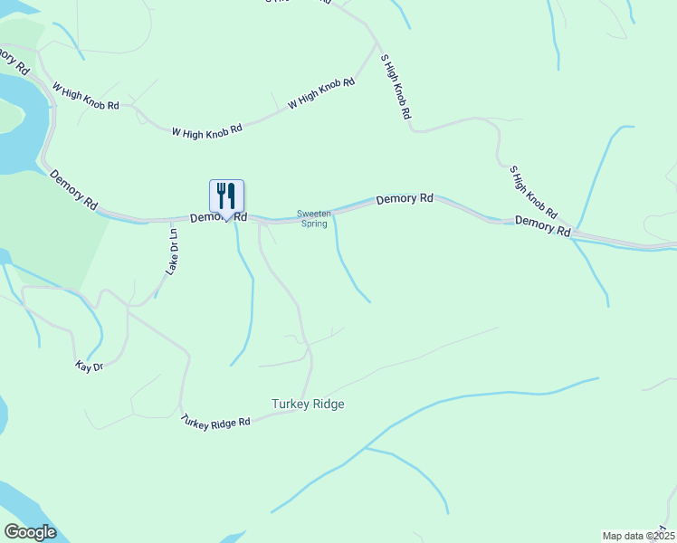 map of restaurants, bars, coffee shops, grocery stores, and more near 1602 Demory Road in LaFollette