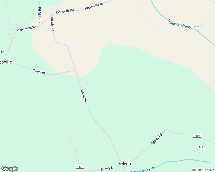 map of restaurants, bars, coffee shops, grocery stores, and more near 1417 Selwin Road in Hobbsville