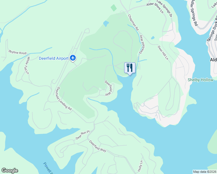 map of restaurants, bars, coffee shops, grocery stores, and more near 2407 Antlers Way in LaFollette