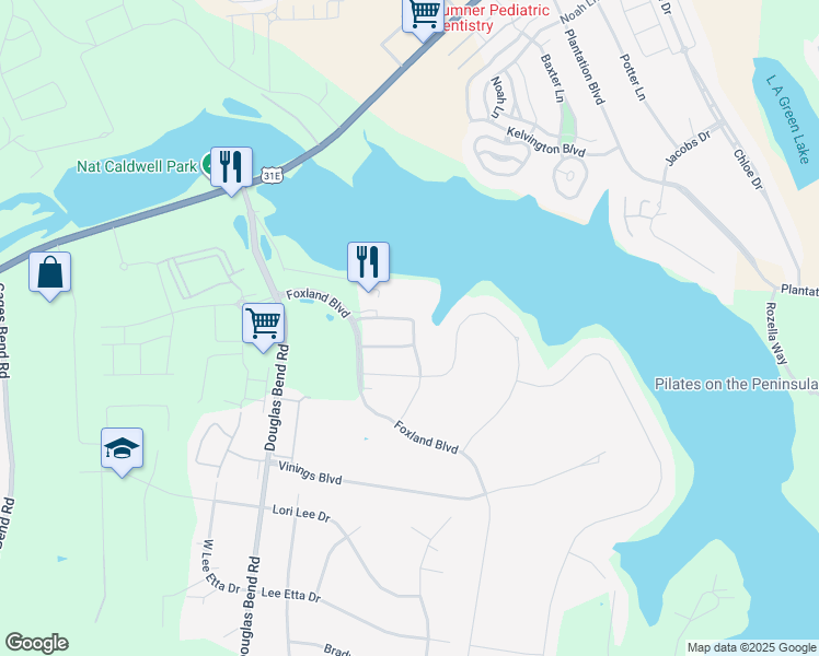 map of restaurants, bars, coffee shops, grocery stores, and more near 1368 Reynard Drive in Gallatin