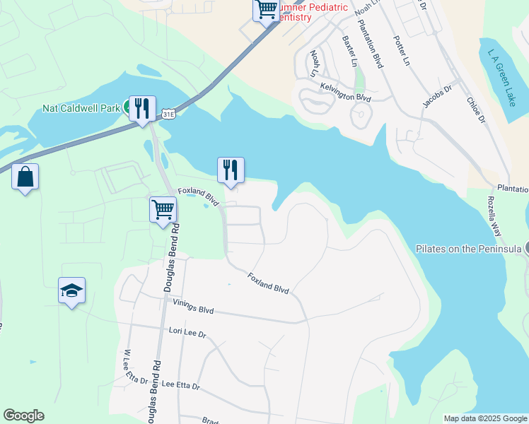 map of restaurants, bars, coffee shops, grocery stores, and more near 1368 Reynard Drive in Gallatin