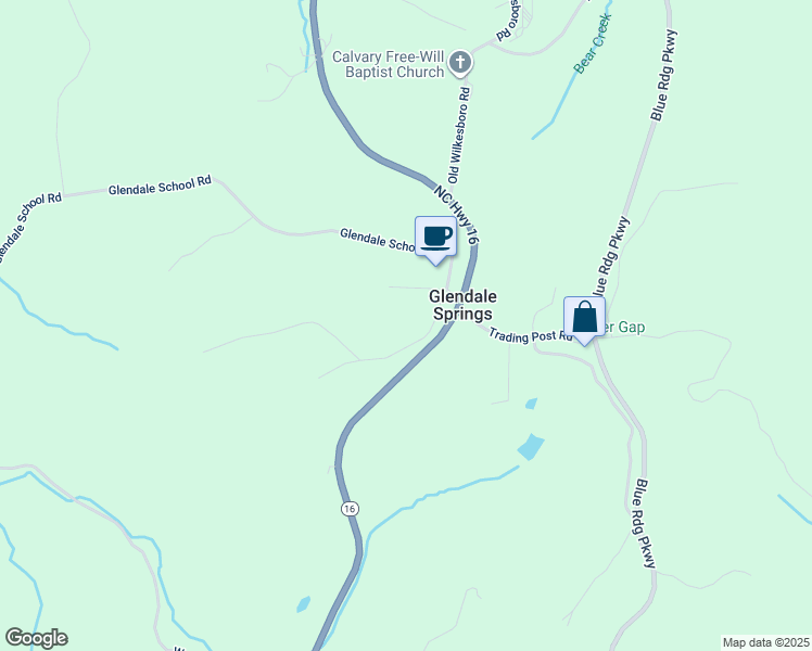 map of restaurants, bars, coffee shops, grocery stores, and more near 460 J W Luke Road in West Jefferson